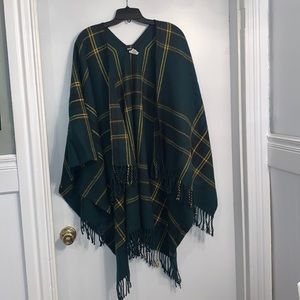 Urban Outfitters BDG plaid poncho scarf